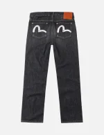 Evisu Black Washed Seagull Print Regular Fit Jeans