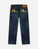 Evisu Dark-washed Seagull Print Regular Fit Jeans
