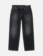 Evisu Black Washed Seagull Print Relax Fit Jeans