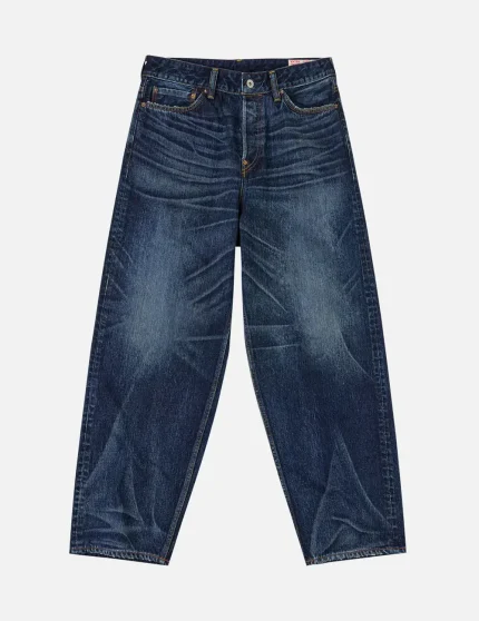 Evisu Mid-washed Seagull Print Loose Fit Jeans