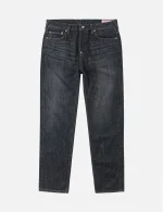 Evisu Black Washed Seagull Print Taper Fit Jeans