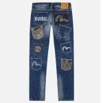 Evisu Brocade Patchwork Denim Jeans