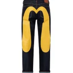Evisu Daicock Yellow Print Baggy-Fit Jeans