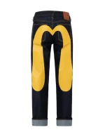 Evisu Daicock Yellow Print Baggy-Fit Jeans