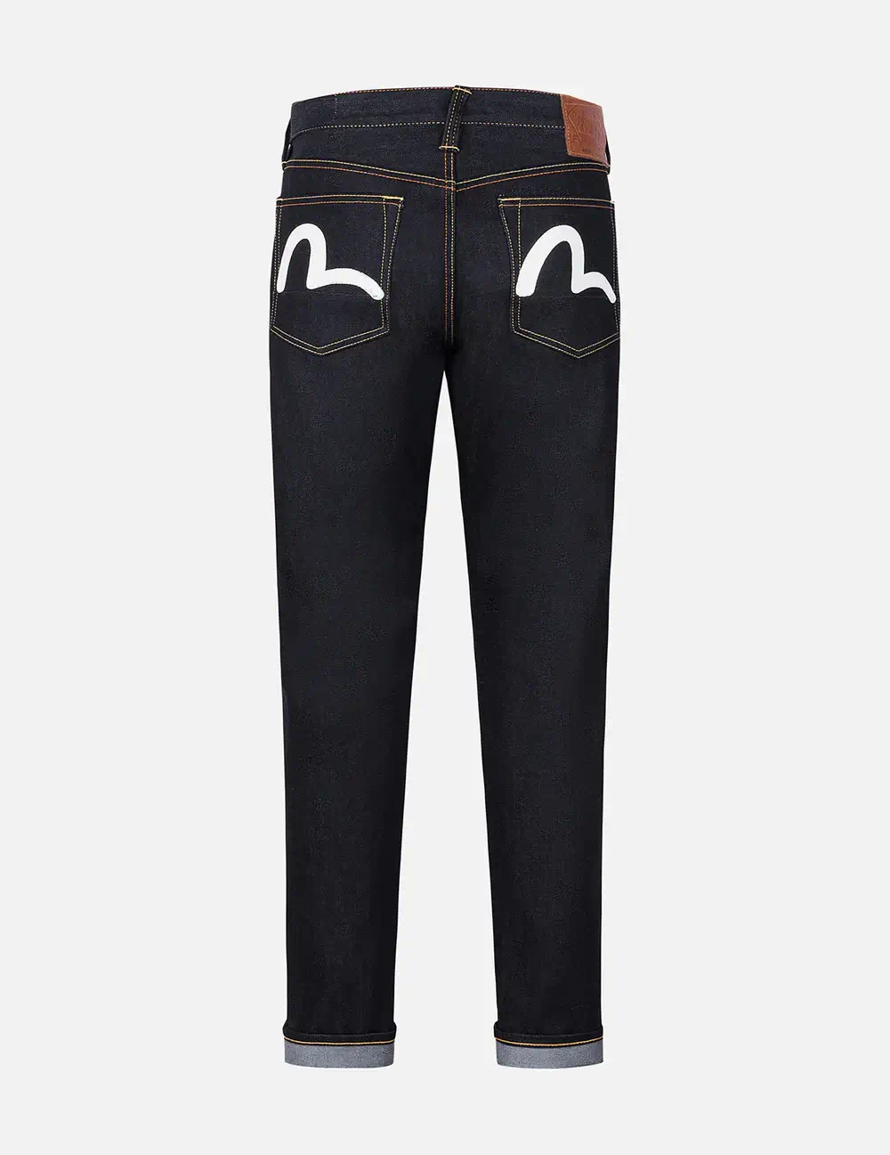Evisu Ecru Seagull Print Taper Fit Jeans Evisu Ecru Seagull Print Taper Fit Jeans