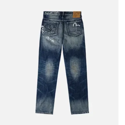 Evisu Hand-Drawn Printed Jeans