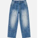 Evisu Seagull Print Double Knee Jeans