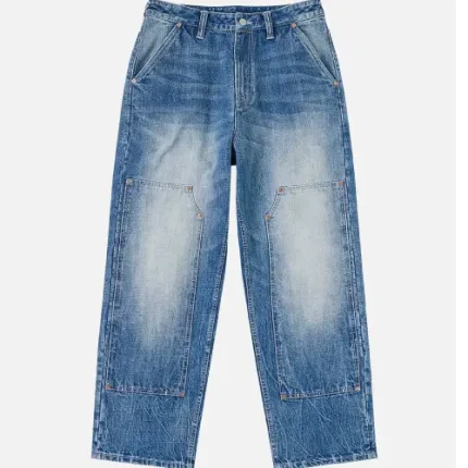 Evisu Seagull Print Double Knee Jeans
