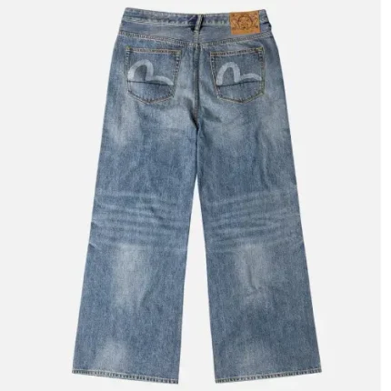 Evisu Seagull Printed Pocket Flare Jeans