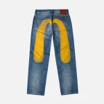 Evisu Yellow Daicock Print Regular Fit Jeans