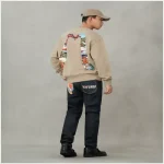 EvisuJeans Godhead Lion Dance and Logo Print Taper Fit Jeans
