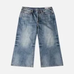 Seagull printed pocket flare jeans front view