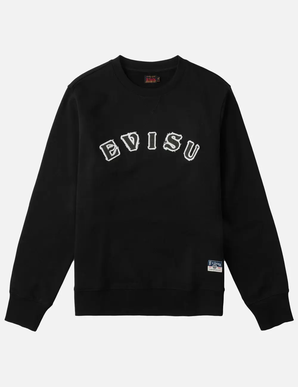 Evisu Embroidery Badge Fleece Sweatshirt Evisu Embroidery Badge Fleece Sweatshirt front view