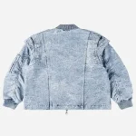 EvisuJeans detachable distressed denim bomber jacket back view