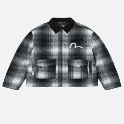 Front view of Evisujeans 3M Thinsulate checked work jacket