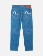 Evisu Light-washed Seagull Print Taper Fit Jeans Men