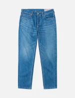 Evishu Light-washed Seagull Print Taper Fit Jeans Men