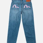 Evisu Light-washed Seagull Print Relax Fit Jeans #2030