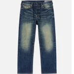 Evisu Dark Tone Washed Embroidery Jeans
