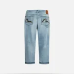 Evisujeans 7-pocket washed relax straight fit jeans back view
