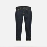Evisujeans Hakutaku Daicock embroidery taper fit jeans front view