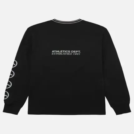 Evisujeans 3D Logo Sport V-Neck Long-Sleeve T-Shirt worn side view