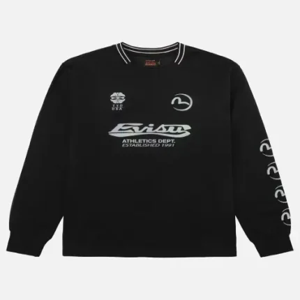 Evisujeans Athletics Logo Printed Long-Sleeve T-Shirt front view